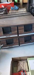 lot 3104 image: VHS tapes cases with drawers and rack