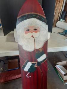lot 3300 image: 4ft x 11.5 wooden santa