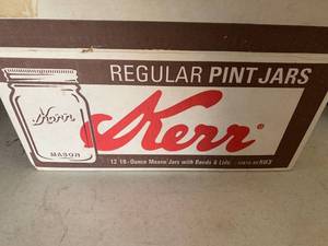 lot 3408 image: Kerr jars. 11 in the box. Not all same size