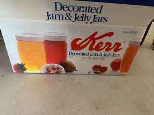 lot 3409 image: 12 12oz jelly and jam jars.