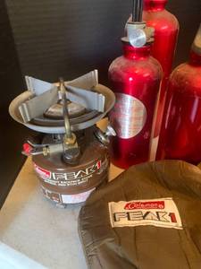 lot 3615 image: Coleman Peak1. Lightweight backpack stove with fuel