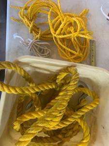 lot 3632 image: Various rope plus a tow rope