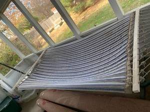 lot 4037 image: Hammock 185 inches from pole to pole. actual bed size is 82 inches long and 47 wide