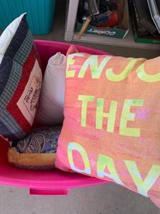 lot 4045 image: Pillows in bin