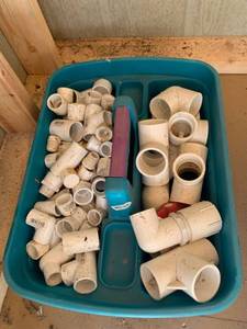 lot 5016 image: PVC elbows and miscellaneous parts