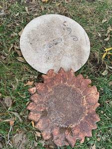 lot 5128 image: Stepping stones - one is metal