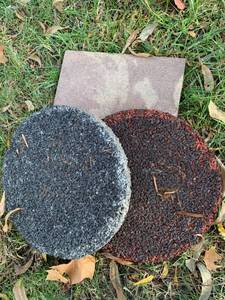 lot 5138 image: Two rubber steppingstones and one cement steppingstone
