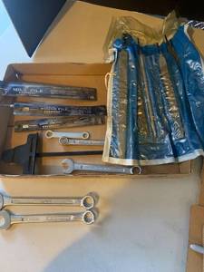 lot 3533 image: Miscellaneous tools. Craftsman files. Gedore wrenches and more