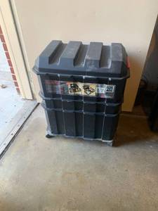 lot 3546 image: Busy box. 3 layers and together they make a nice toolbox on wheels