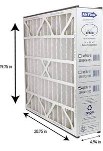 lot 2066 image: Trion 266649-103 Air Bear 20 x 20 x 5 MERV 13 Air Purifier Filter for Air Bear Supreme, Right Angle, and Cub Air Cleaner Purification Systems - Retail $40