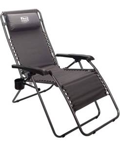 lot 2071 image: Zero Gravity Chair Lounge Recliner for Outdoor Beach Patio Camping, Gray stock photo may not be exact