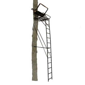 lot 2074 image: Muddy Partner 17-Foot Tall Adjustable 2-Person Hunting Deer Ladder Tree Stand - Retail $300