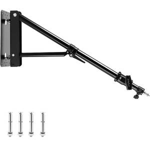 lot 2107 image: Selens Wall Mount Boom Arm with Triangle Base, Max Length 51inches130cm Adjustable Camera Mount Up to 4.26ft for Photography Studio Video Strobe Flash, Ring Light, Softbox, Umbrella Reflector etc. - Retail $65