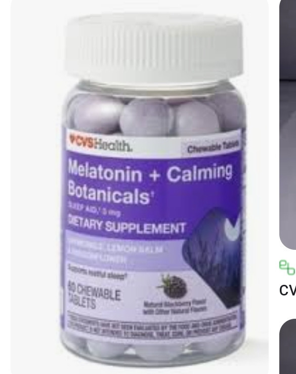 lot 540013 image: CVS Health Melatonin  Calming Botanicals Blend Chewable Tablets, 5 mg, Natural Blackberry Flavor, 60ct