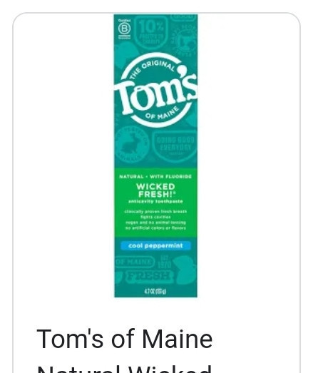 lot 540050 image: Tom s of Maine Wicked Fresh Fluoride Toothpaste Spearmint Ice 4.7 Oz