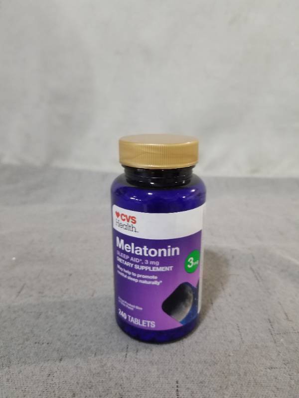 lot 540067 image: CVS Health Melatonin Sleep Aid 3 Mg 240 Vegetarian Tablets Promotes Sleep