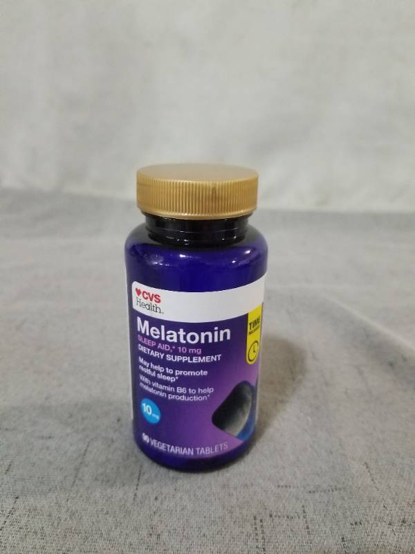 lot 540087 image: CVS Time Release Melatonin Sleep Aid 10 mg 90 Tabs Ea