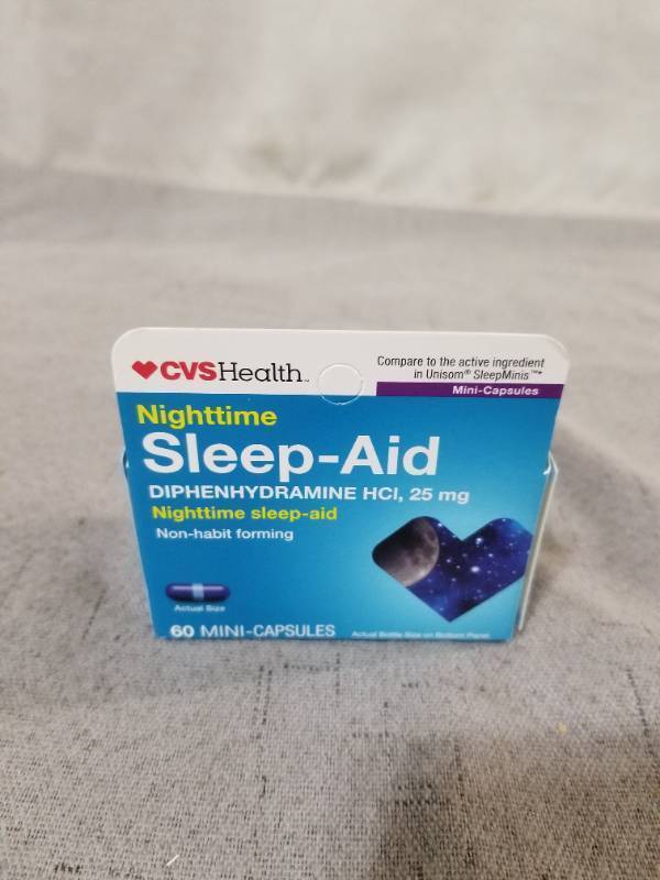 lot 540119 image: CVS HEALTH NIGHTTIME SLEEP AID Diphenhydramine HCl 60 MINI CAPSULE