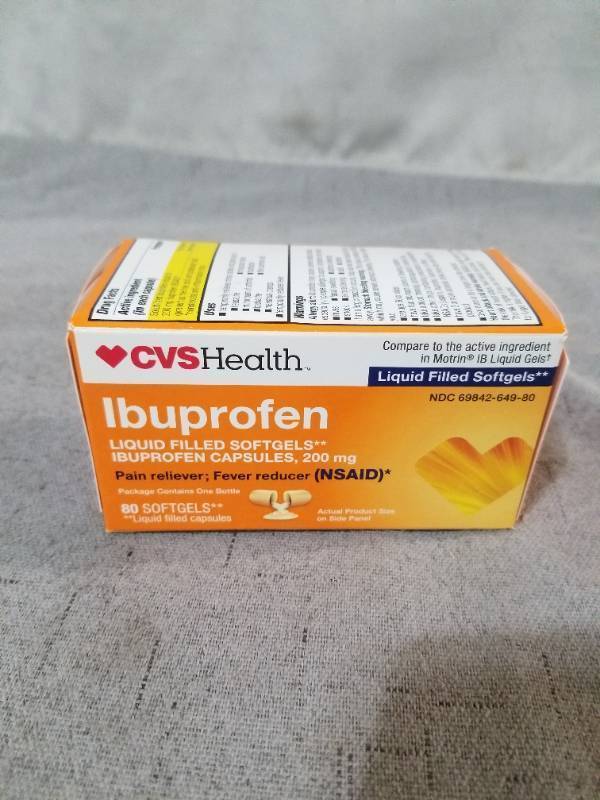 lot 540134 image: CVS HEALTH IBUPROFEN LIQUID FILLED 80 SOFTGELS 200mg