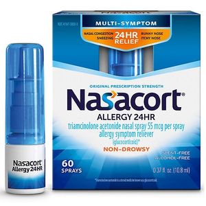 lot 180120 image: Nasacort 24HR Allergy Nasal Spray Non-drowsy 60 Sprays 0.37 fl. oz.