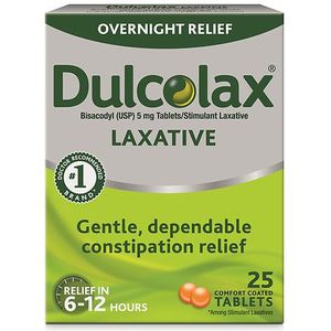 lot 180148 image: Dulcolax Gentle and Predictable Overnight Relief Laxative Tablets - 25ct