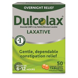 lot 180169 image: Dulcolax Laxative Tablets (50 Ct) Reliable Overnight Relief