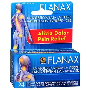 lot 180171 image: Flanax Pain RelieverFever Reducer Tablets - Naproxen Sodium (NSAID) - 24ct