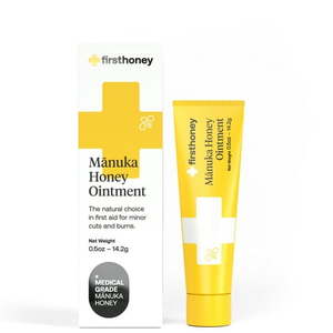 lot 180176 image: First Honey Manuka Ointment Medical Grade Liquid Wound Antiseptic Dressing .5 oz
