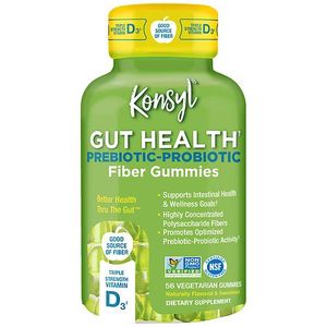 lot 180178 image: Konsyl Gut Health Prebiotic-Probiotic Fiber Gummies Dietary Supplement for Adults (Unisex) Serving (2 per Day)
