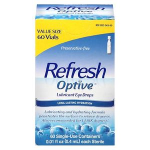 lot 180182 image: Refresh Optive Lubricant Eye Drops - 60ct