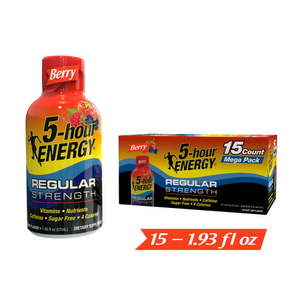 lot 180231 image: 5-hour ENERGY Shot, Regular Strength, Berry, 1.93 oz, 10 Count