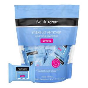 lot 180233 image: Neutrogena Cleansing Makeup Remover Wipes Individually Wrapped 20 ct