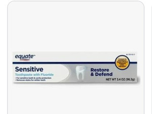 lot 180240 image: Equate Sensitive Restore & Defend Whitening Toothpaste, 3.4 oz