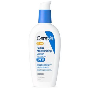 lot 180246 image: CeraVe Face Moisturizer with Sunscreen, AM Facial Moisturizing Lotion for Normal to Dry Skin - SPF 30 - 3 fl oz����