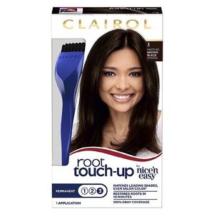 lot 180253 image: Clairol Root Touch-Up Permanent Hair Color Creme 2 Black 1 Application Hair Dye
