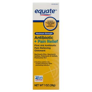 lot 180266 image: Equate Maximum Antibiotic & Pain Relief Ointment 1 oz
