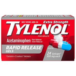 lot 180267 image: Tylenol Extra Strength Rapid Release Pain Reliever & Fever Reducer Gelcaps - Acetaminophen - 24ct