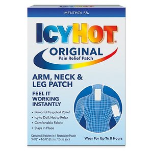 lot 180272 image: Icy Hot Original Small Pain Relief Patches (5 Count) Powerful Targeted Relief for Arm Neck & Leg