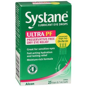 lot 180277 image: Systane Ultra Lubricant Eye Drops for Dry Eye Symptoms 25 Preservative-Free Single Use Vials
