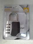 Bosvision 1.7 inches width Combination Padlock with Resettable 4-Digit Combination, 1/4 inches Shackle - Black + Silver