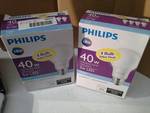 Philips 461160 40W Equivalent Daylight Non-Dimmable A19 LED Light Bulb (4-Pack) - 2 packs.