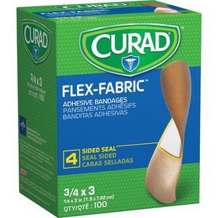 CURAD Plastic Adhesive Bandages 3/4x3 100Ct