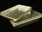 Large Lot of Stainless Full Size Perforated Pans