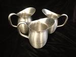 (3) Stainless Pitchers