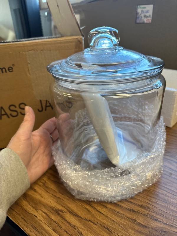  Airtight Glass Jar,Cookie Candy Penny Jar with Leak