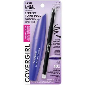 lot 31048 image: COVERGIRL Lash Blast Fusion Mascara  Perfect Point Plus Eyeliner Pencil Value Pack - Very Black