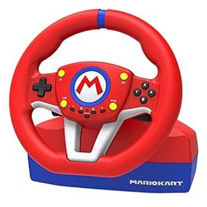 lot 31935 image: Hori - Mario Kart Racing Wheel Pro Mini for Nintendo Switch - Red