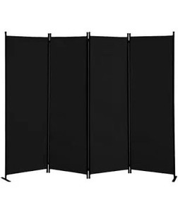 lot 31949 image: 4 Panel Partition Room Dividers Black