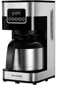 lot 31952 image: SHARDOR Programmable Coffee Maker with 8-Cup Thermal Carafe, Touch-Screen Drip Coffee Machine with Timer, Regular & Strong Brew, Pause & Serve, Auto Shut Off, Black & Stainless Steel