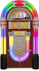 lot 31961 image: Crosley Full Size Bluetooth Jukebox with Turntable and CD